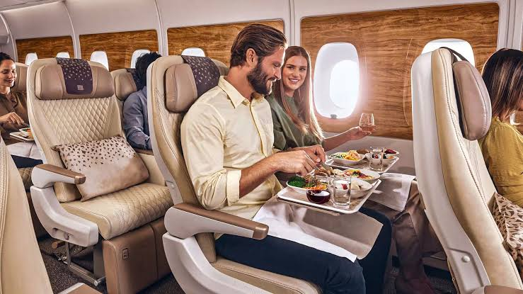 Luxury international airline cabin showing growing demand for premium and first-class travel
