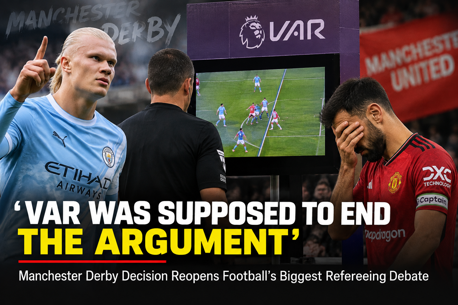 Manchester derby VAR controversy involving Manchester City and Manchester United
